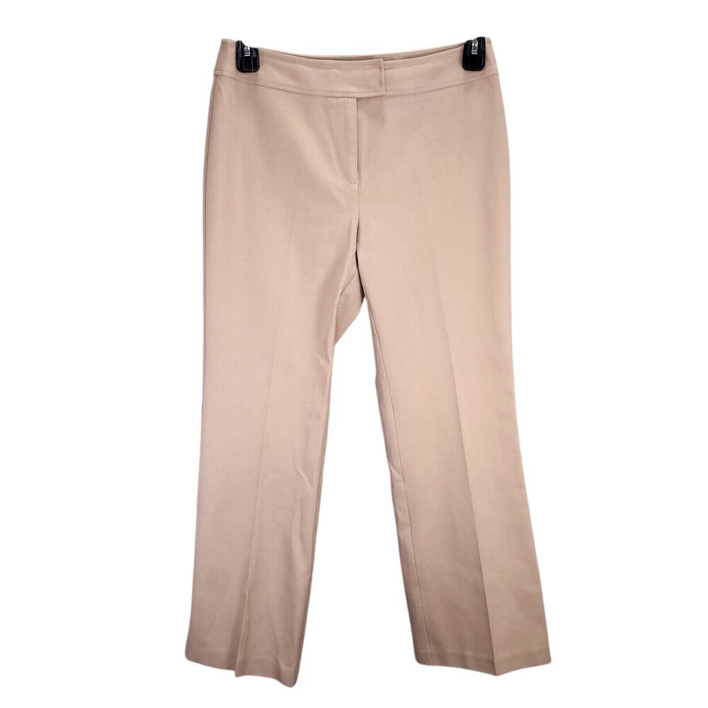 Chicos Pants Petites 6P Beige 0.5 Short Cotton Stretch Crop High Rise 0.5S